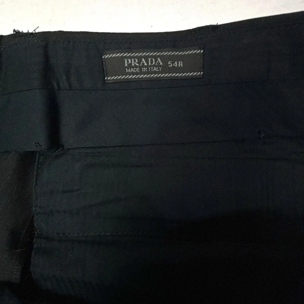 Prada Black Dress Trouser Pants Mens 54R 31X27‎ Luxury Business Formal Italy GUC
